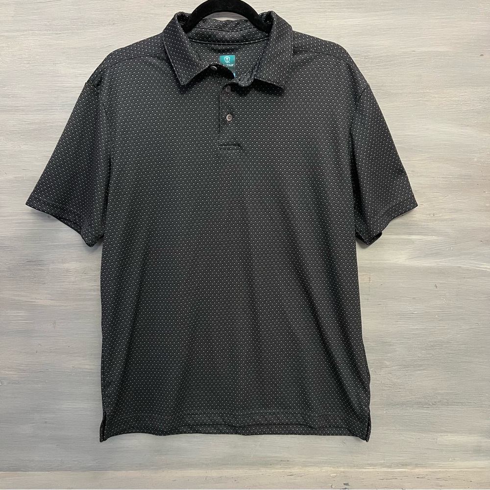 PGA Pro Tour Cool Play Dark Grey Polo Golf Shirt Medium‎ Like New
